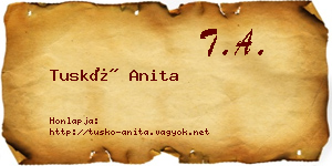 Tuskó Anita névjegykártya