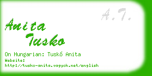 anita tusko business card