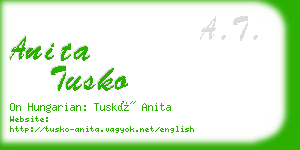 anita tusko business card